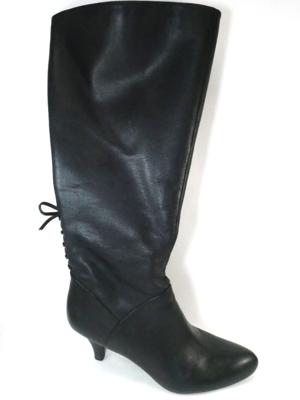 Naturalizer Dinka Leather Knee High Boots Sz 6.5 w/ Lace up back ~ Excellent!